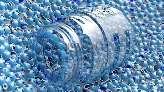 用空塑料瓶制作的“行星”一词的 3D 渲染