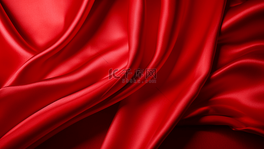 红色绸缎背景图片_丝绸红色光泽插画