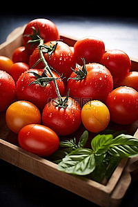 西红柿盖浇饭背景图片_新鮮西紅柿