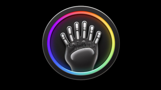 人物情感背景图片_3d 情感图标，在带有表情符号的圆形按钮平面单色轮廓上拍手