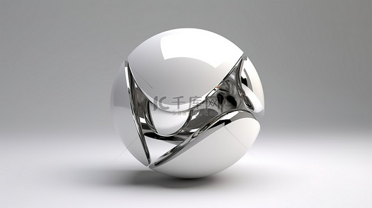 透明玻璃球体的抽象 3D 渲染