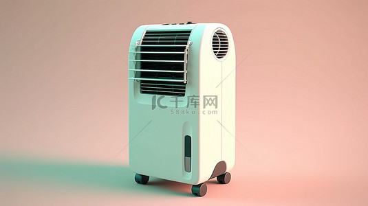 冰箱电器背景图片_便携式空调装置的 3d 渲染
