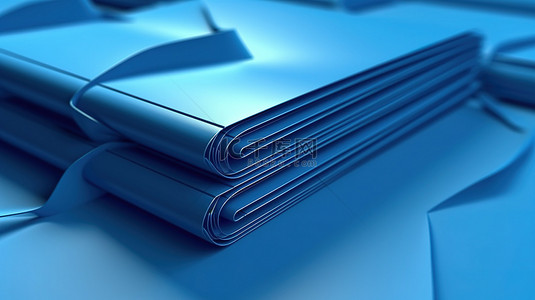 渐变渐变蓝色背景图片_通过 3D 渲染技术创建的抽象蓝色色调的简约笔记本