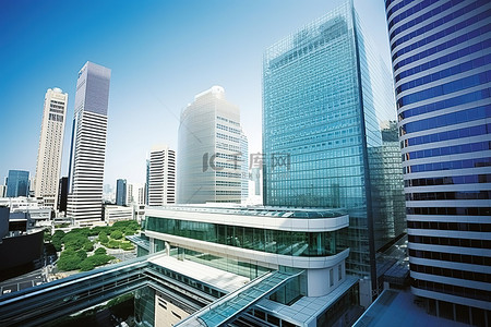 东京日本背景图片_日本商业大楼