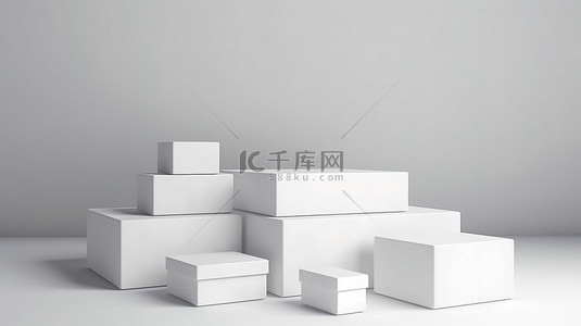 3D 渲染插图中的高质量白盒模型