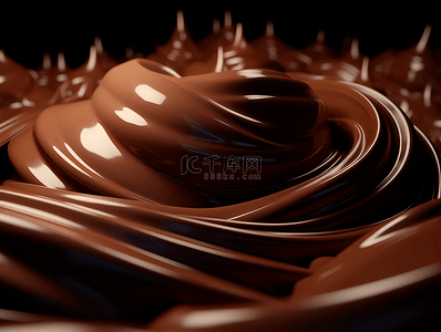 情人节美食背景图片_巧克力液体美食甜品摄影广告背景