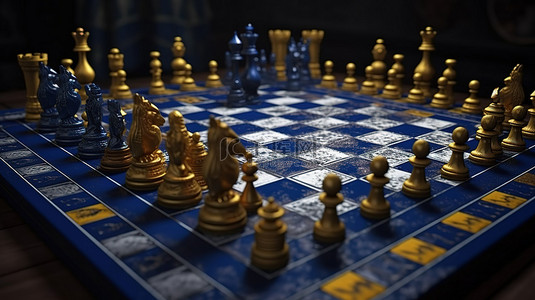 现实生活中的 3D 国际象棋棋盘游戏展示了俄罗斯和乌克兰之间的紧张局势