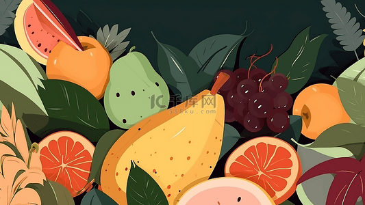 水果卡通背景
