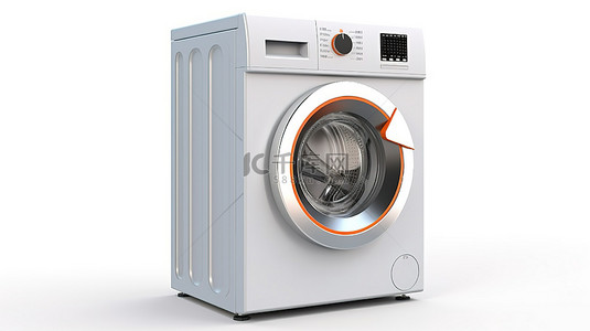 肥皂洗衣背景图片_白色背景上具有 3D 渲染的时尚金属垫圈