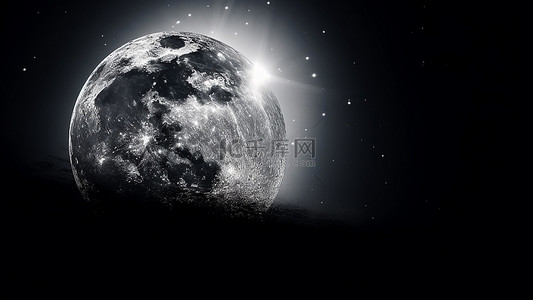 月亮天空星系星星