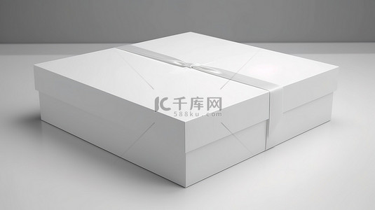 用于产品展示的白盒包装的复杂 3D 渲染