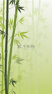 竹子背景创意插画自然背景