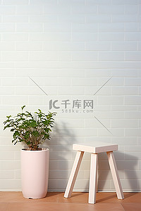 白色砖凳 高 76 厘米