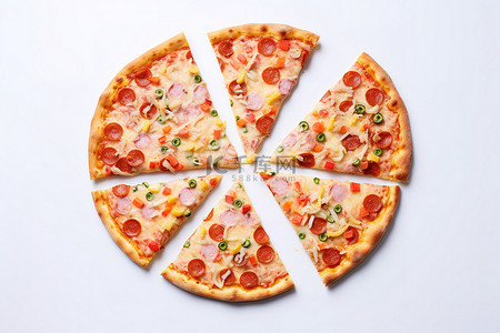 大薄皮披萨切成四片