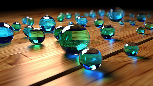 翡翠背景图片_水晶球翡翠圈天蓝色块艺术设计 3D 可视化
