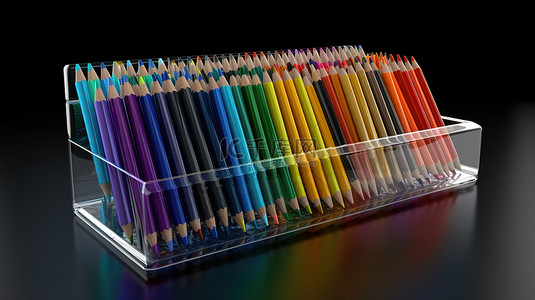 钢笔笔背景背景图片_3D 渲染的钢笔铅笔尺子和橡皮擦支架插图