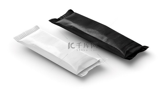空数据背景图片_3d 渲染的白色背景上的空单色糖棒香袋