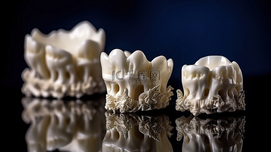 先进的 3D 打印机利用激光烧结技术制造精确的牙冠