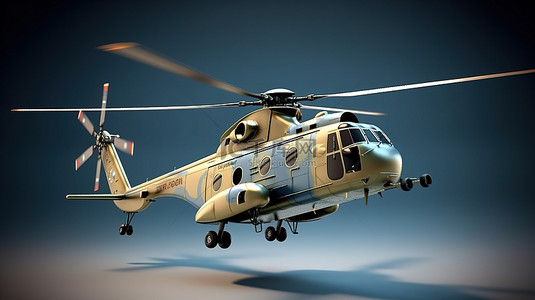 战斗飞机背景图片_军用直升机的 3d 插图