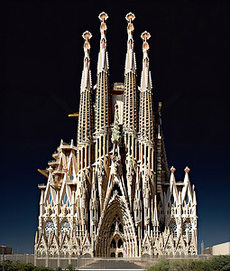 欧洲背景图片_巴塞罗那圣家族教堂