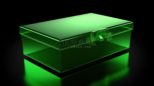 包中背景图片_3d 渲染中的绿色礼品盒