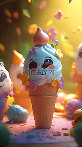 甜品冰淇淋可爱背景