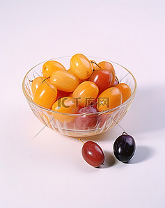 枣子背景图片_玻璃碗里装着许多成熟的枣子