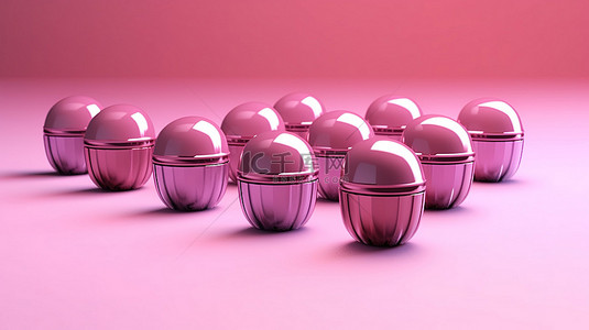 意大利语背景图片_粉红色 nespresso 咖啡机胶囊的 3D 渲染