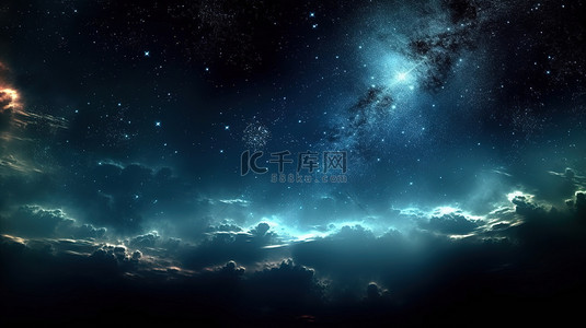 4星空背景图片_3d 空间中闪烁的星星和银河天空