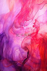 中紫色背景图片_红色和橙色背景中带有烟雾和飞溅的粉色和紫色艺术画