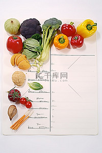 磐石计划背景图片_一张纸上的饮食计划中涵盖的食物清单