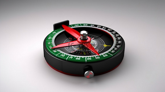八卦罗盘背景图片_3D 等距绘图指南针是黑红和绿色的充满活力的组合