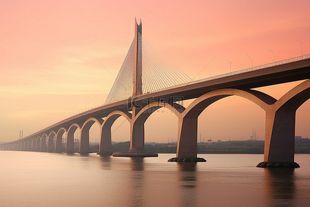 海南旅行背景图片_海南国家航道大桥