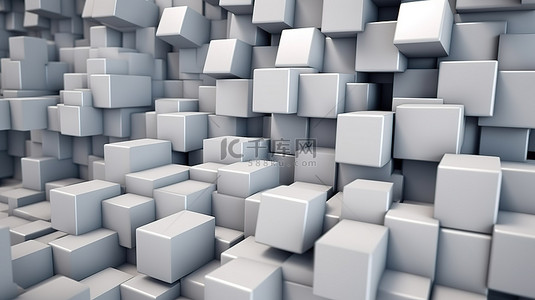 站酷背景图片_具有艺术照明的灰色立方体形状的简约 3D 渲染背景