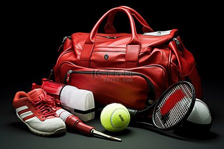 拳击人背景图片_网球包和网球装备