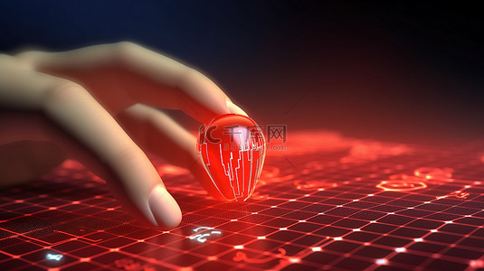 红心和心电图通过 3D 手指触摸探索医疗保健和慈善的交叉点