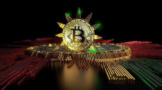 金融公布背景图片_缅甸的区块链公布了 10 种正在崛起的加密货币的 3D 渲染图