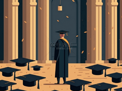 教育黑色背景背景图片_毕业学生毕业帽背景