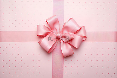 粉色粉色蝴蝶结包裹包裹的礼物