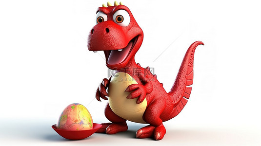 可携带的钟背景图片_携带 3D 恐龙的复活节彩蛋增添了一丝幽默感