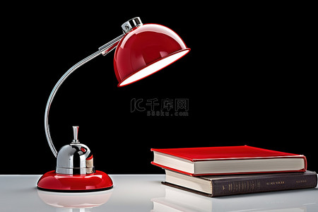 红灯背景图片_一本打开的书，上面有一盏红灯