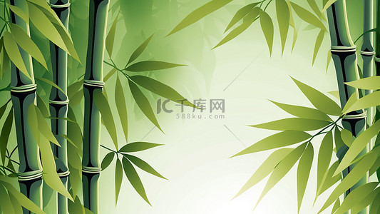 树叶树叶植物绿色绿植背景图片_竹子竹林竹叶绿色背景