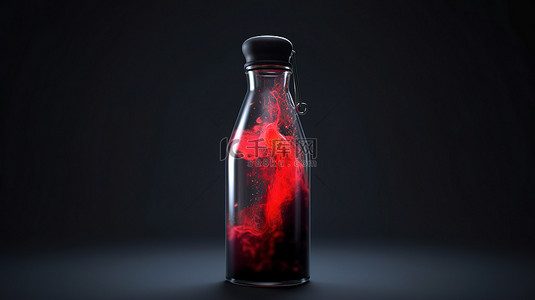 高清饮料背景图片_使用 3D 技术可视化玻璃瓶中的魔法药水
