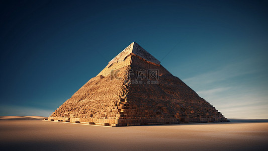 博物馆卡通背景图片_金字塔历史古迹旅游背景