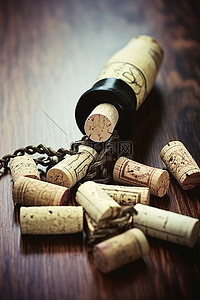 软木塞背景图片_葡萄酒软木塞和开瓶器
