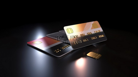 支付支付成功背景图片_支付成功标志性 3D 渲染已批准的卡支付概念