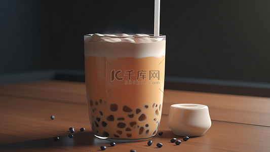 奶茶珍珠海报背景图片_奶茶饮料饮品白色杯子