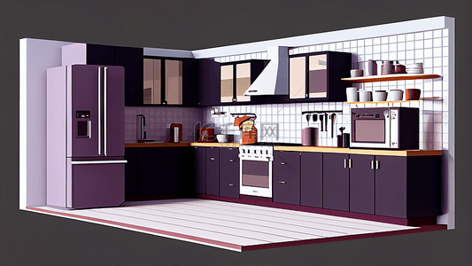 厨房橱柜厨具背景