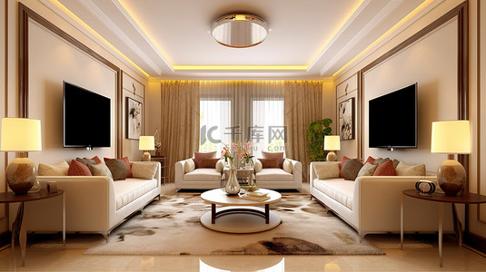 介绍我们精致的客厅室内设计和高端家具