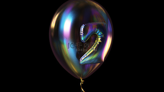 全息气球 26 个字母的完整字母表的令人惊叹的 3D 插图